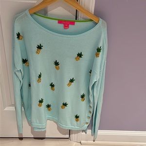 Barely Worn - Lilly Pulitzer Caralynn sequin pineapple sweater - size XS